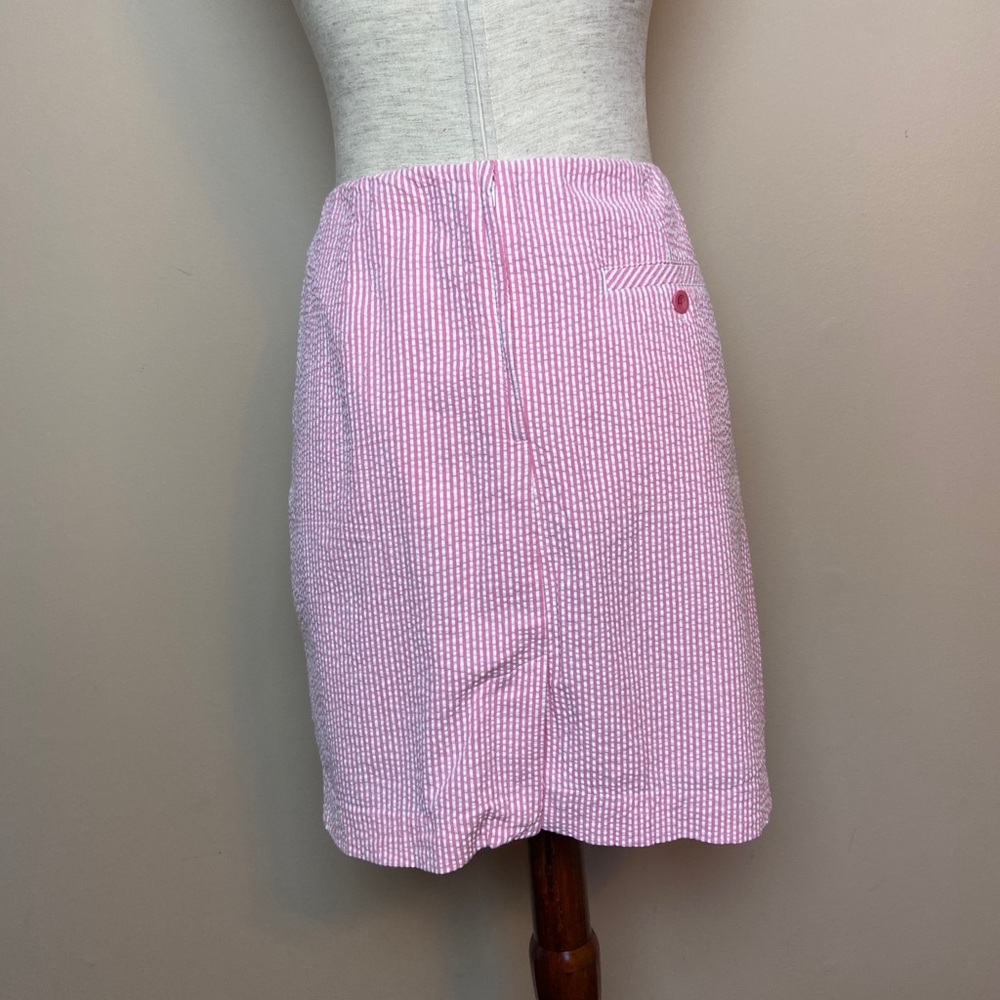 Lilly Pulitzer Pink Striped Seersucker Skirt View 5